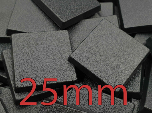 Z25mm Square Plain Plastic Bases