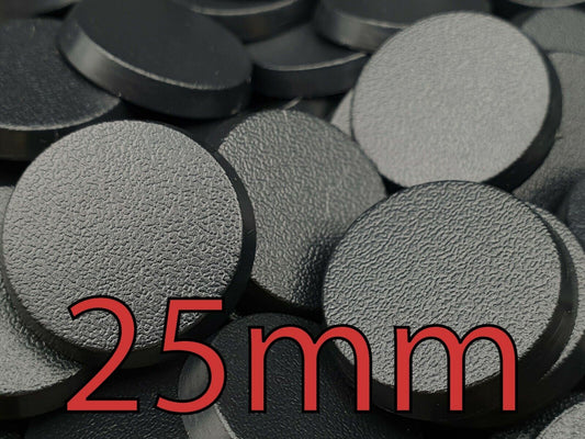 Z25mm Round Plain Plastic Bases